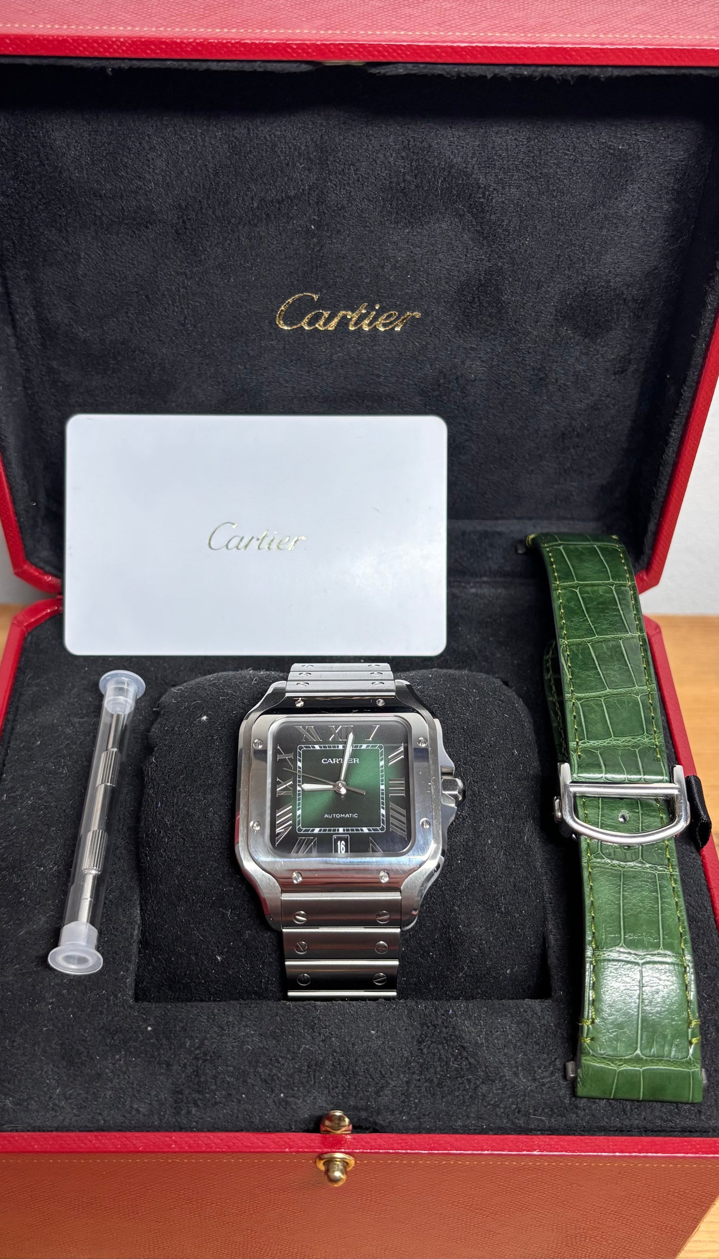Cartier Santos Large Green Dial - WSSA0062