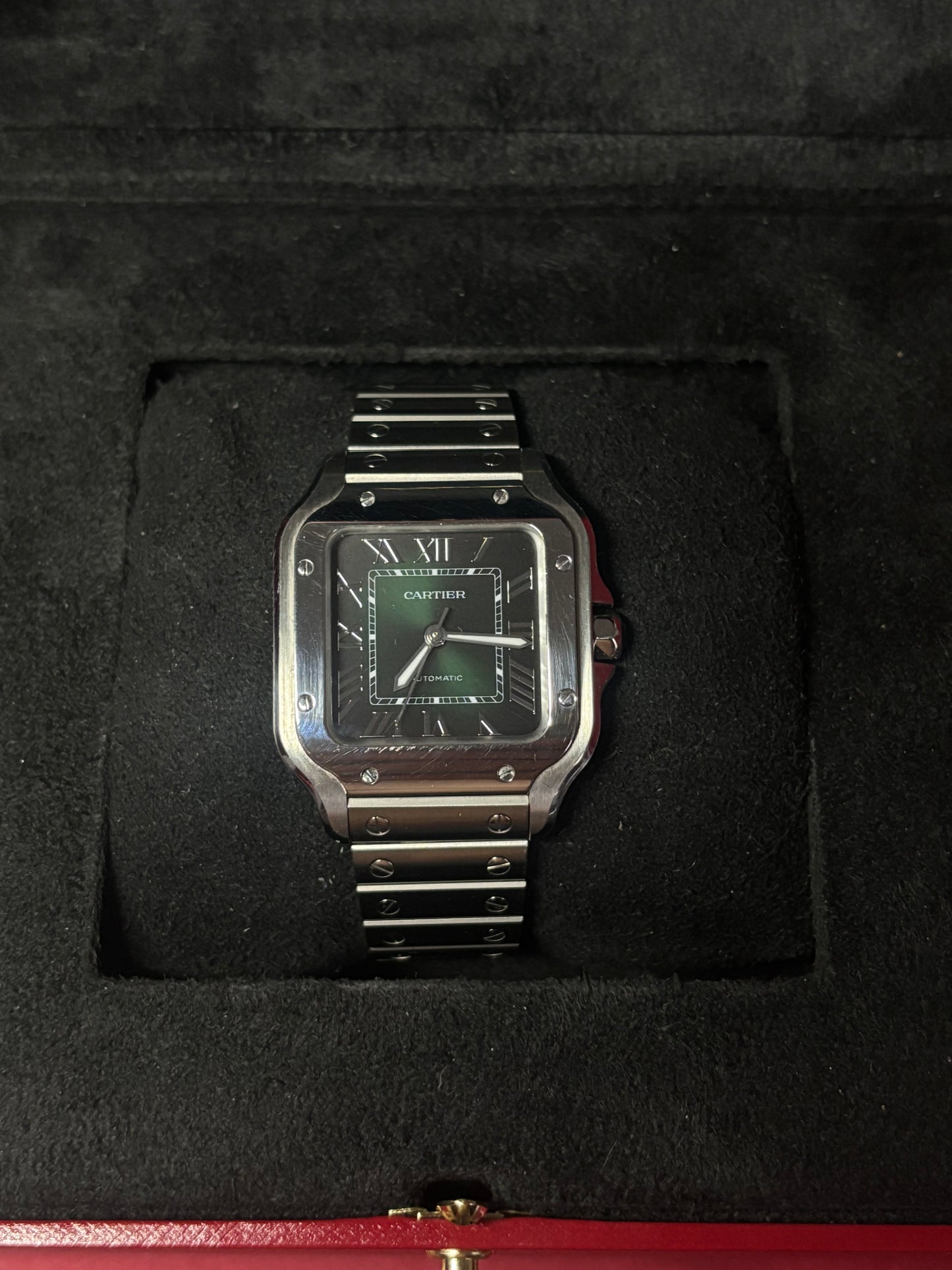 Cartier Santos Medium Green Dial - WSSA0061