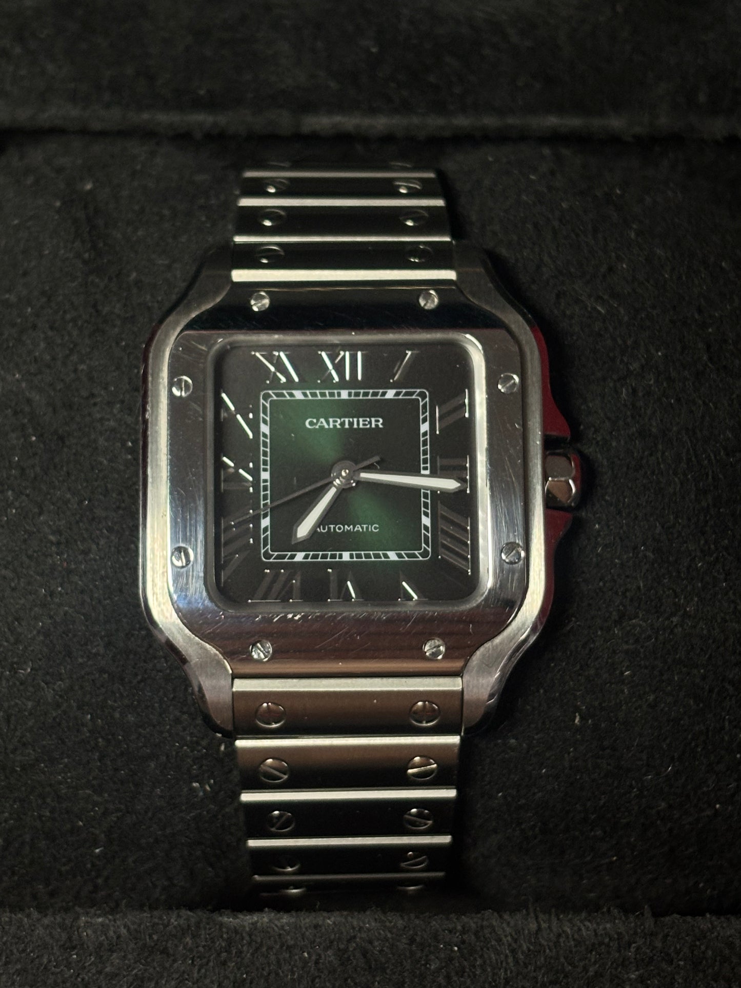 Cartier Santos Medium Green Dial - WSSA0061