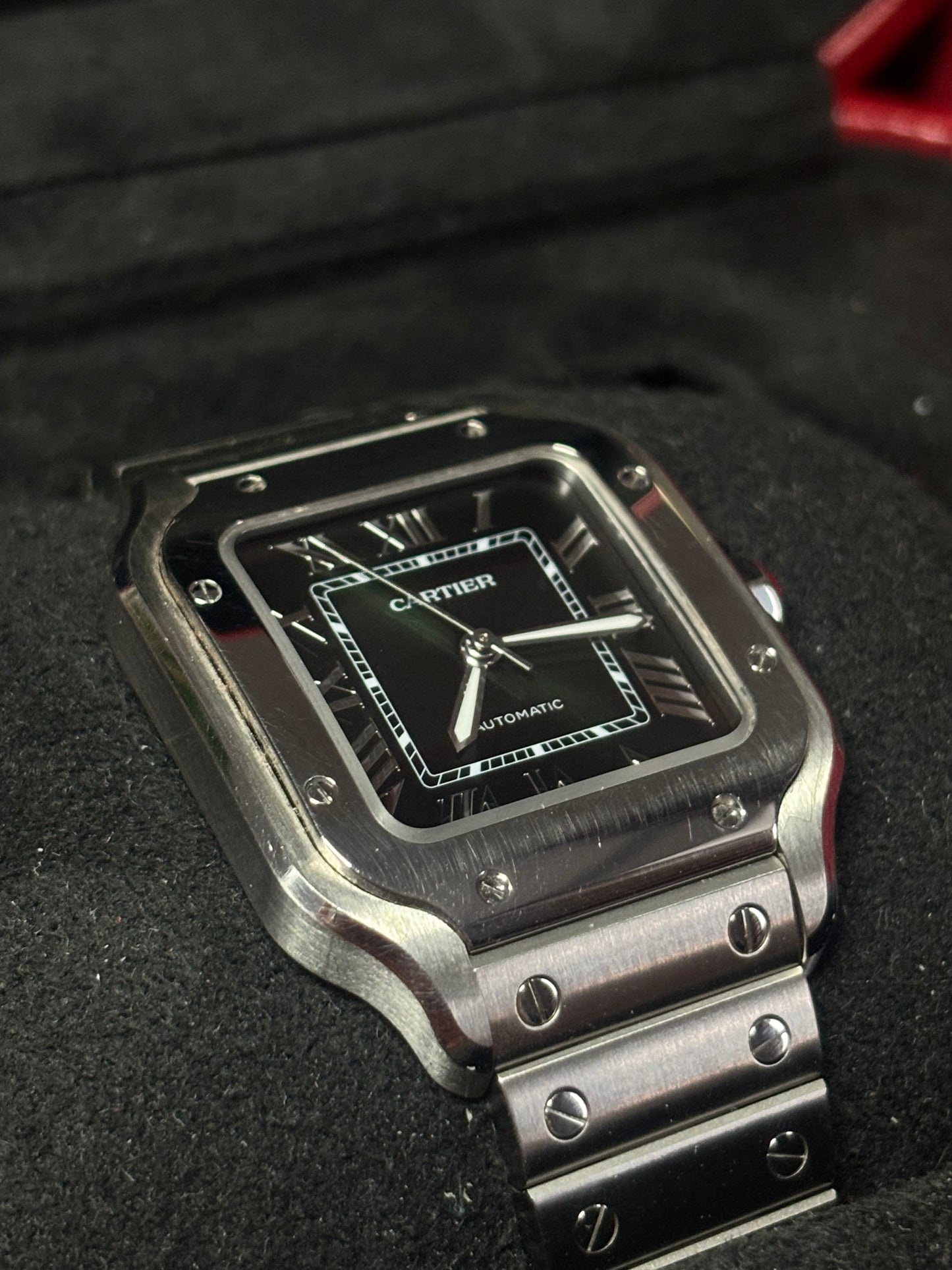 Cartier Santos Medium Green Dial - WSSA0061