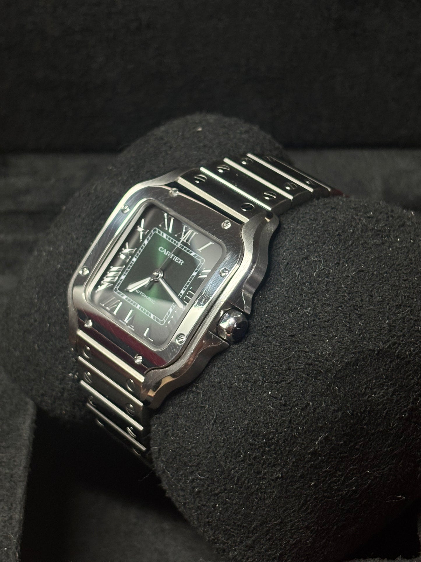 Cartier Santos Medium Green Dial - WSSA0061
