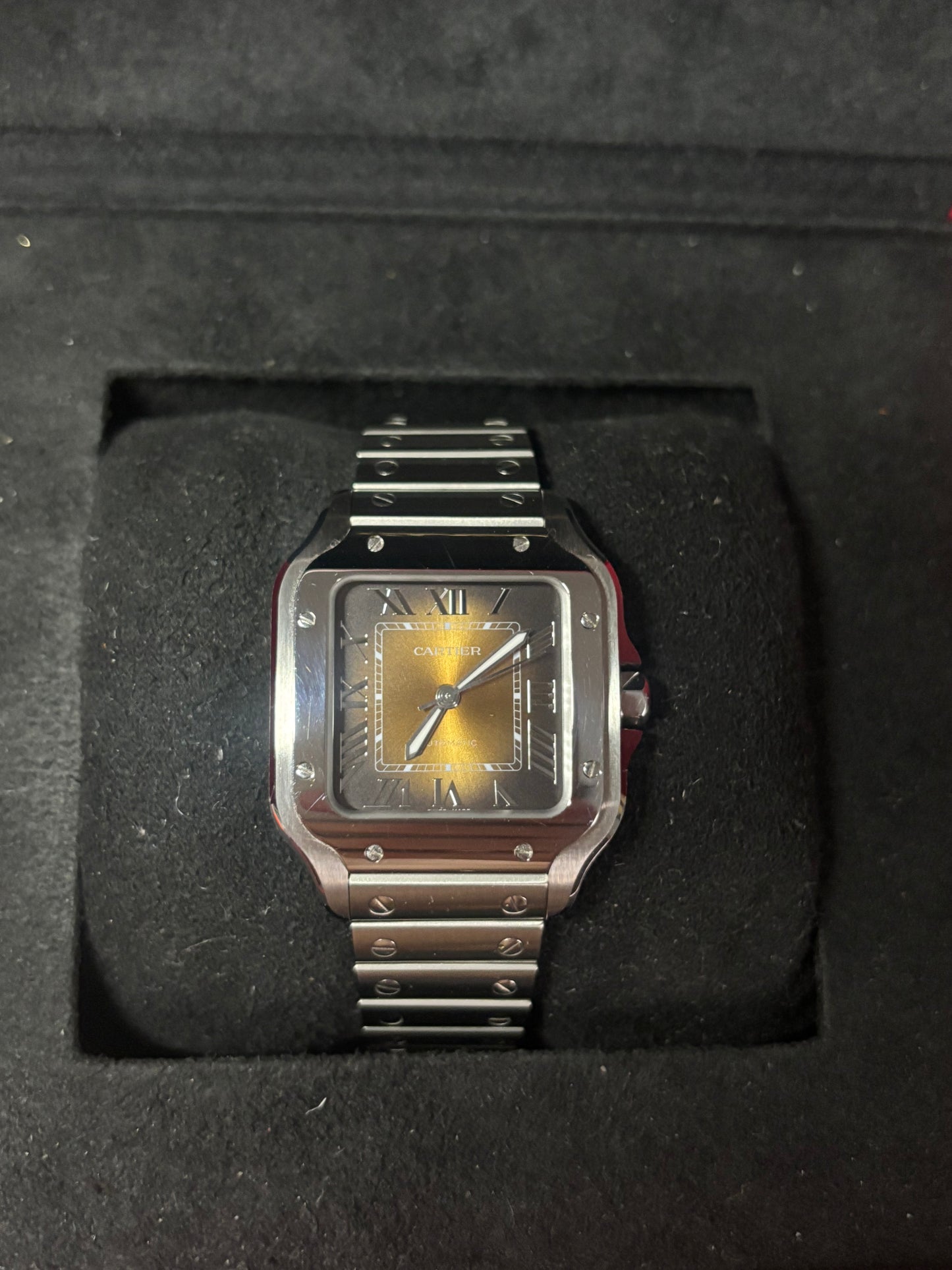 Cartier Santos Medium Tobacco Dial - WSSA0065