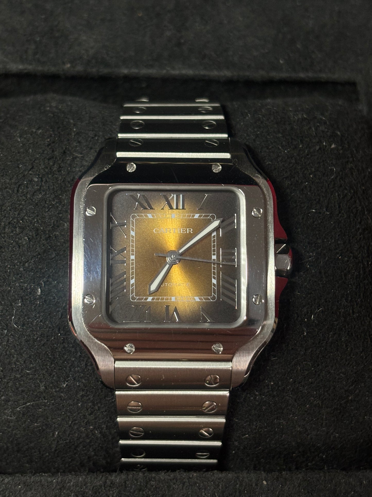 Cartier Santos Medium Tobacco Dial - WSSA0065