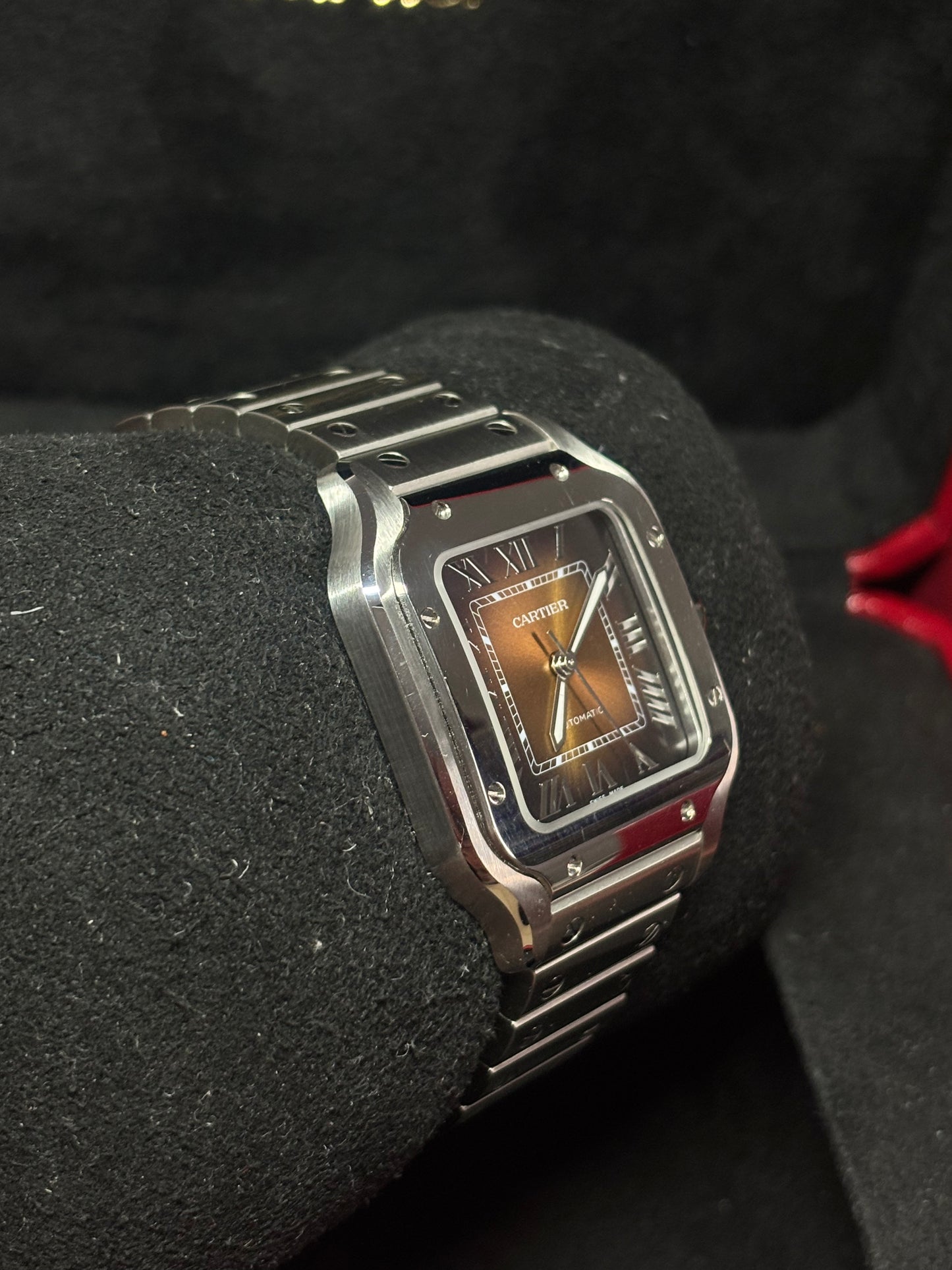 Cartier Santos Medium Tobacco Dial - WSSA0065