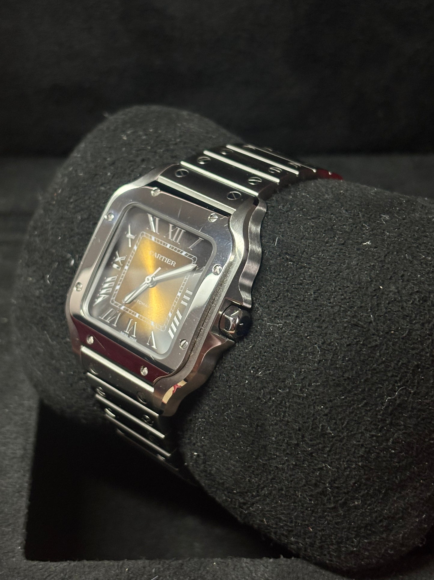 Cartier Santos Medium Tobacco Dial - WSSA0065