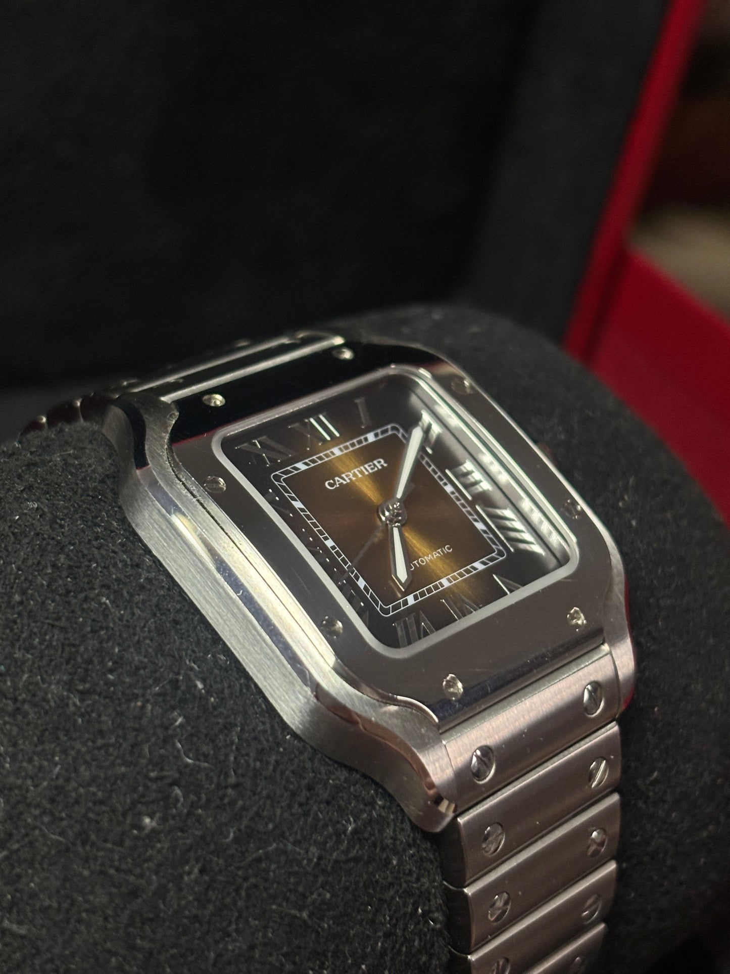 Cartier Santos Medium Tobacco Dial - WSSA0065