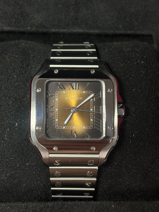 Cartier Santos Medium Tobacco Dial - WSSA0065